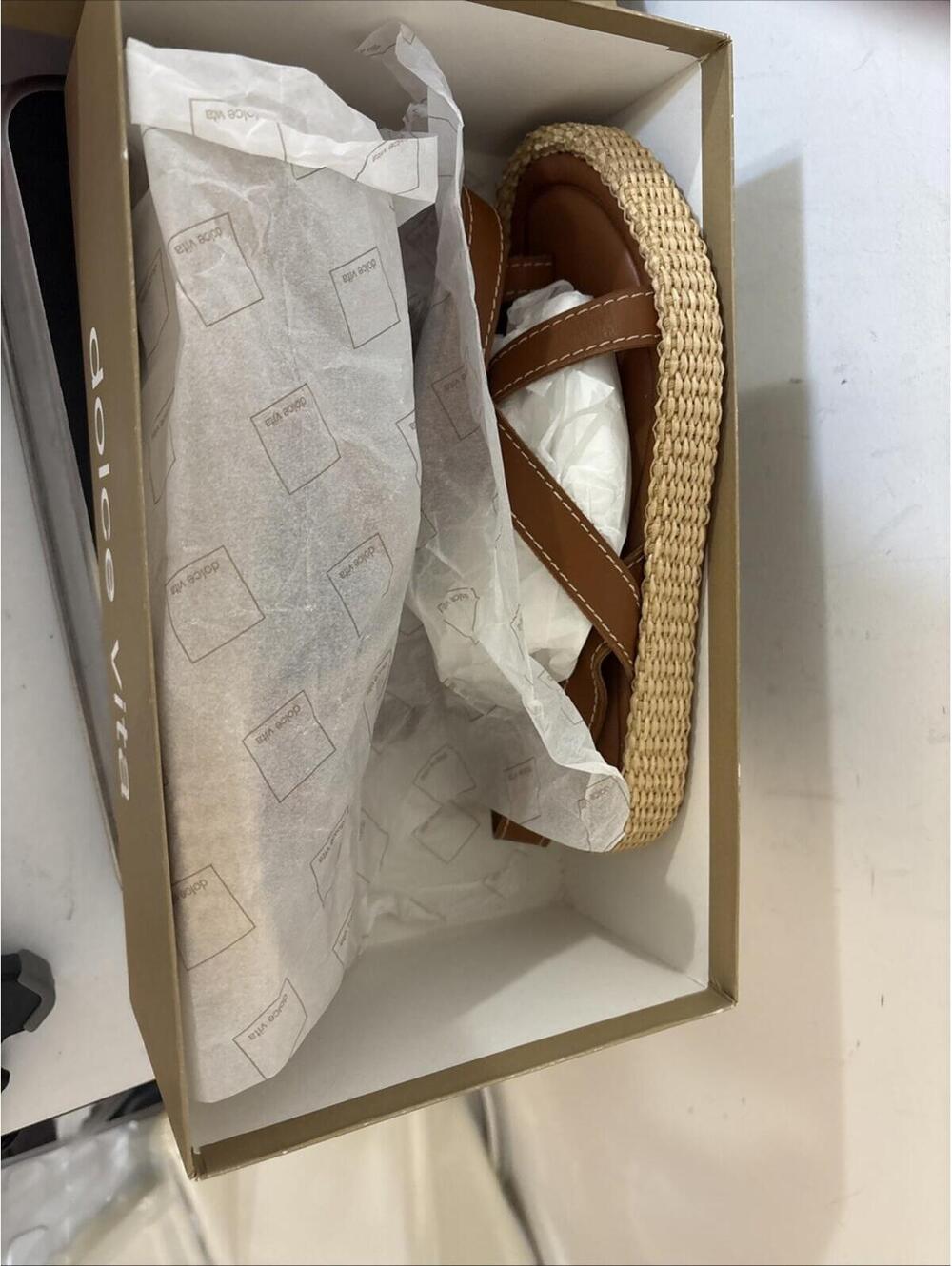 *Dolce Vita Roxie Sandal Brown Leather Ankle Strap Size 7 Sold Out Revolve WBox - Picture 16 of 16
